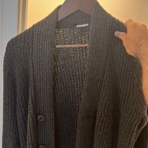 Grey/black cardigan from Express
